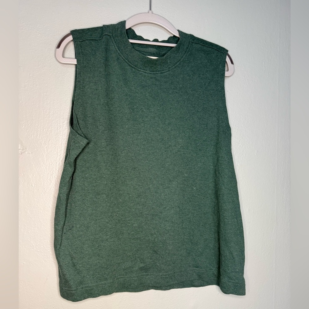 Pact mens muscle tee organic‎ cotton green tank top